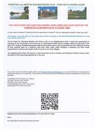 NEIGHBOURHOOD PLAN MEETING ON TUESDAY 19 JUNE 2018 7.30pm