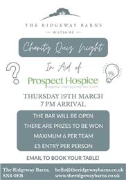 Charity Quiz Night @theridgwaybarns - Thursday March 19th