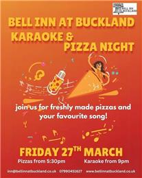 Karaoke and Pizza Night - 27th Mar from 5.30pm
