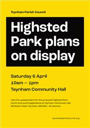 Highsted Park plans on display