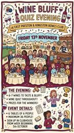 WINE BLUFF & QUIZ EVENING 13 NOV 2026