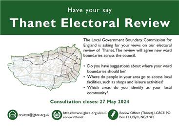  - Review of Thanet DC Wards & nos. of Councillors