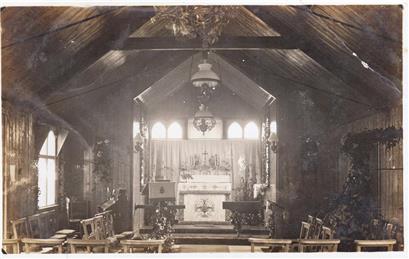 The Mission Church - Postmarked  25.8.1905 - It was dedicated to St Peter in 1926 - New Postcard added to website