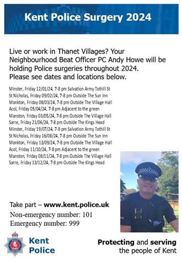  - Kent Police Surgeries in 2024