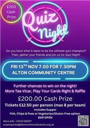 Quiz Night - £200 cash prize