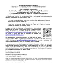 Notice of Modification Order - Wantage Byway