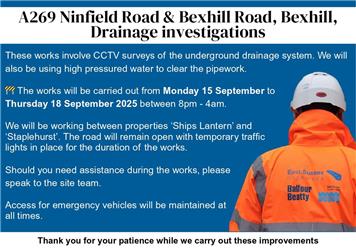 Drainage Works on Bexhill Road