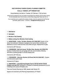 Planning Meeting 23/02/2021 @5:30pm
