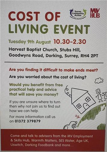  - Cost Of Living - Events in Leatherhead & Dorking