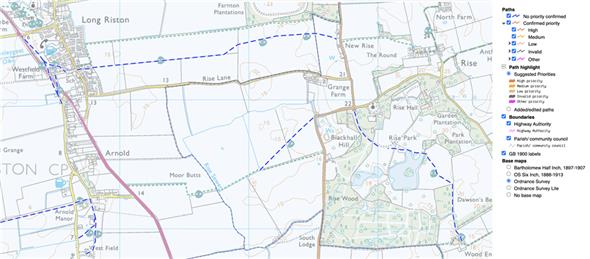 Map - OS - Lost Footpaths