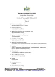 Amenities Committee Meeting 19 Feb 2024