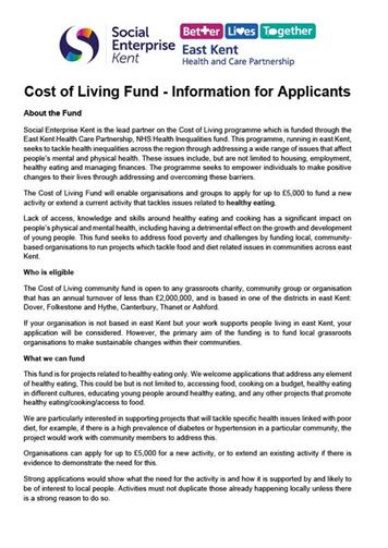  - COST OF LIVING FUND