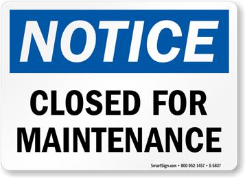  - Notice of Bowls Hall Closure