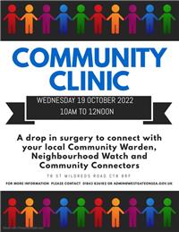 Community Clinic Wednesday 19 October