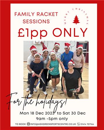  - Family Racket Sessions Christmas 2023