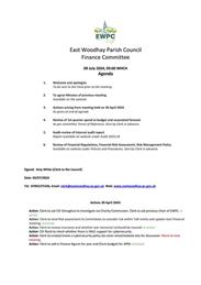 Finance Committee Meeting 09 July 2024