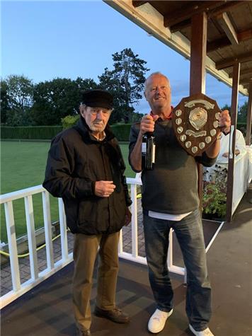 Presented to Les by Club President Roger Orgill - Morgan Trophy 2020