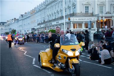 Moyor of Llandudno taken for a ride - Honda Gold Wing Light Parade