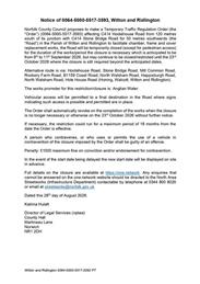 Temporary Traffic Regulation Order