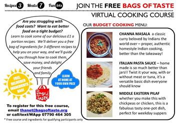 Bags of Taste: Upcoming cookery courses to end food poverty
