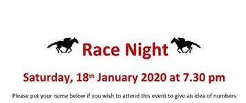 Race Night 18th January 2020