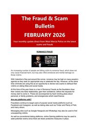West Mercia Police February Fraud Bulletin
