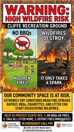 ⚠️ URGENT REMINDER: NO FIRES OR BBQs ON CLIFFE REC ⚠️