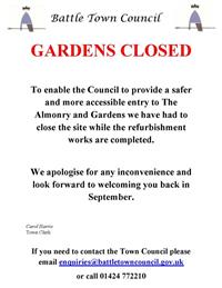 Almonry Gardens Closed