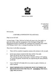 Newington Village Hall Carpark