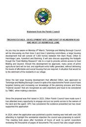 PLANNING ISSUES EMT BRADBOURNE PROPOSAL - UPDATE