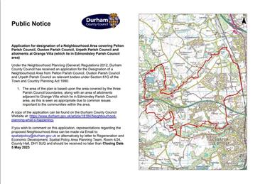  - Pelton, Urpeth & Ouston Neighbourhood Plan - Consultation