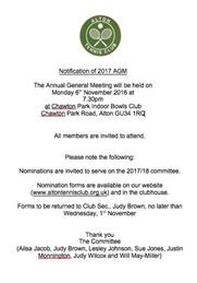 Notification of 2017 AGM