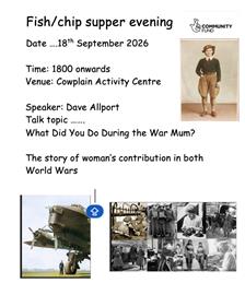 Fish/chip supper and talk