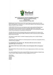 Road Closure Notice 3rd September