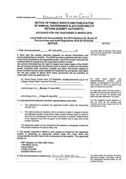 Public Rights and Publication of AGAR 2018-19