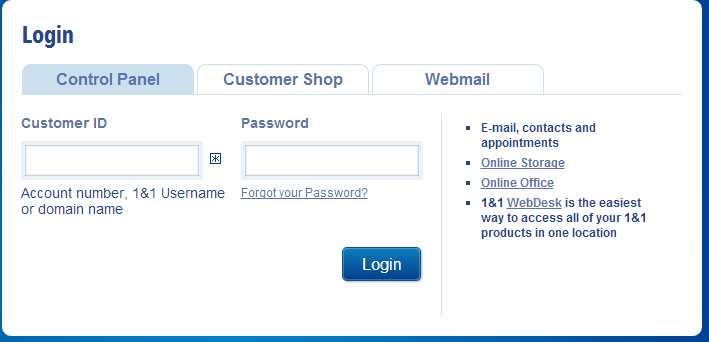 Online login 1&1 a.bbi.com.tw Your