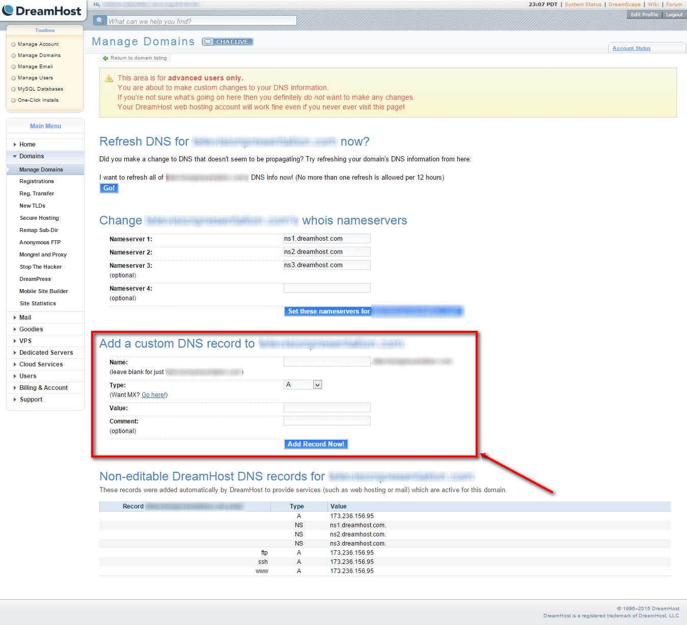 Using A Domain Hosted By Dream Host HugoFox Connecting Communities