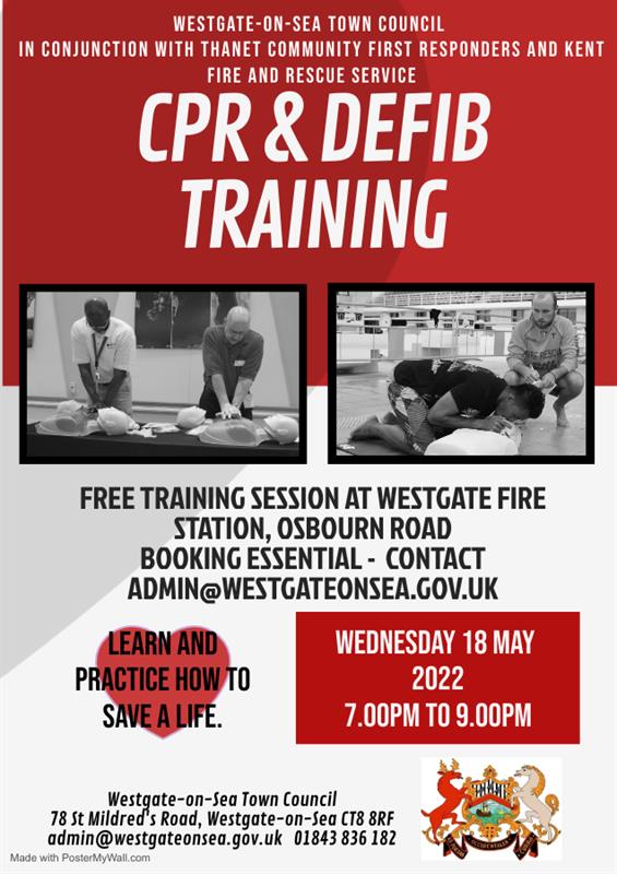 Free Defibrillator Training Session learn to save a life, WestgateOn