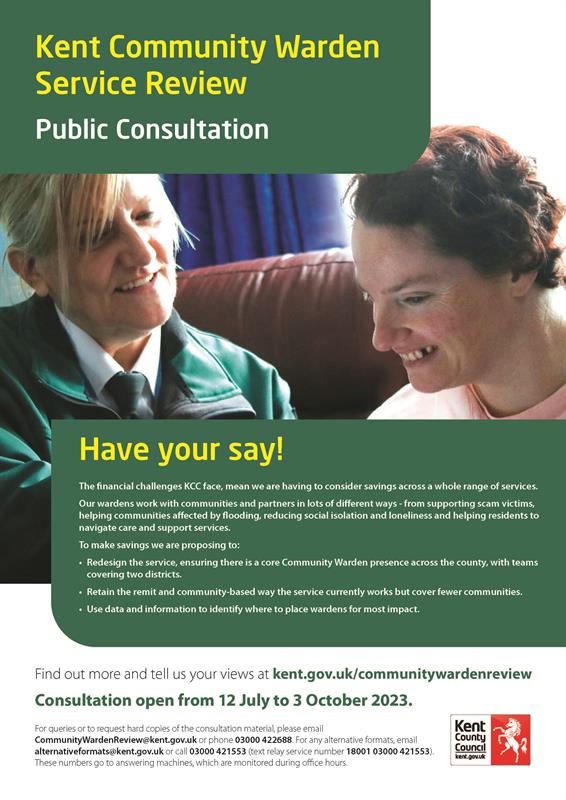 Kent Community Warden Service Review Public Consultation, South Darenth, Dartford Local News