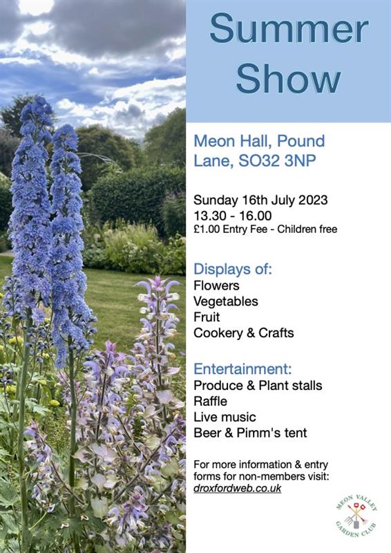 Meon Valley Garden Club Summer Show 2023, Droxford, Southampton Local