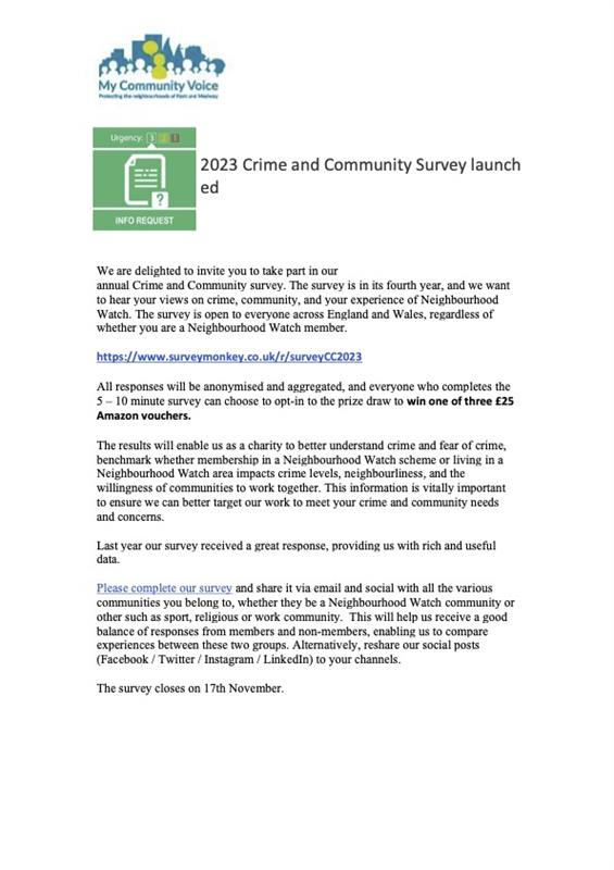 Crime and Community Survey, Hartlip, Sittingbourne : Local News - HugoFox