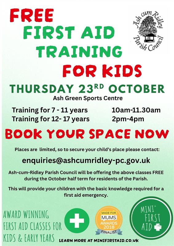 Free First Aid Training for Kids, New Ash Green, Longfield : Local News ...